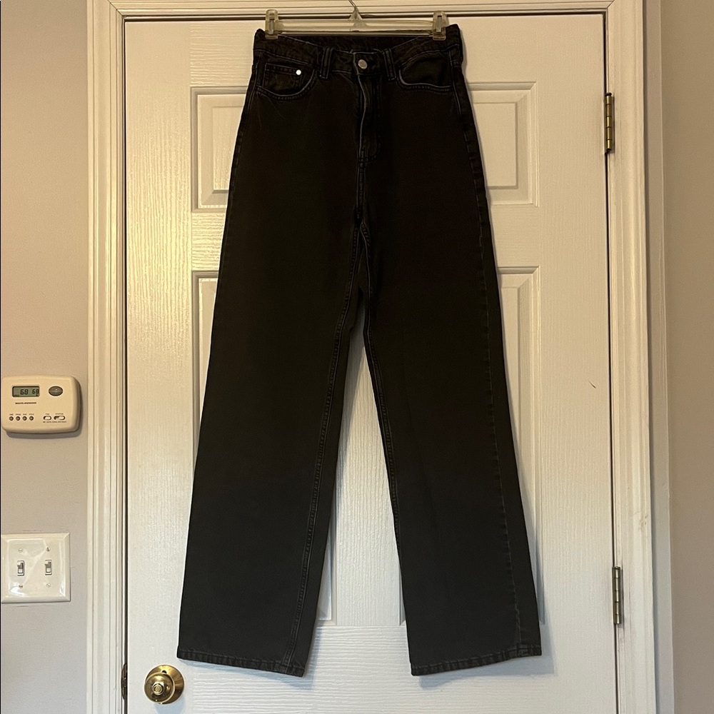 H&M Black Wide Leg Jeans